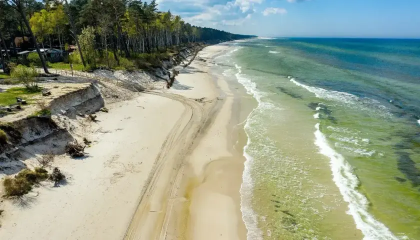 Piękna plaża z sosnowym lasem, idealna na weekendowy wypad. Zastanawiasz się, gdzie najbliżej nad morze z Poznania? To miejsce może być odpowiedzią!